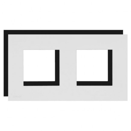 AUDAC CF45DH/W Cover frame double 45 x 45 mm with hooks White version